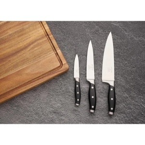 Set de cutite pentru bucatarie, Orient, Origin Series, 3 piese, premium, Otel Inoxidabil german X50 Ultra+, Negru - Img 6