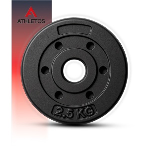 Set discuri suplimentare Athletos®, 20 kg (4×3, 2×2.5, 2×1.25 kg), fara bare si cleme, compatibil cu seturile Athletos® de 10, 15, 20, 25, 30 kg - Img 5