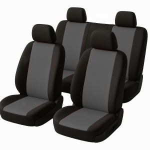 Set huse scaune auto universale, 7 piese, bumbac si poliester cu spuma, 2 scaune fata, bancheta spate in 4 piese, 4 tetiere - Img 4