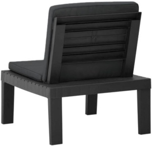 Set mobilier gradina/terasa multifunctional, Progarden, API, 5 piese, polipropilena, antracit, 4 scaune 78x78x32 cm, masa 78x78x70 cm, cu perne incluse - Img 3