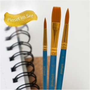 Set pictura Intrend, 14 culori vopsea acrilica impermeabila,18 ml, 2 pensule rotunde, o pensula plata, vopsea pentru hartie, lemn, argila, piatra - Img 2