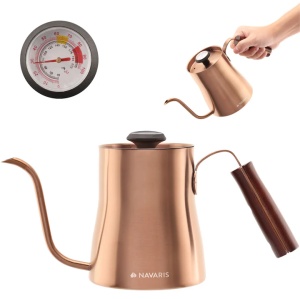 Ceainic gooseneck Navaris, cu termometru, 1000 ml, pentru cafea, 54695.02 - Img 5