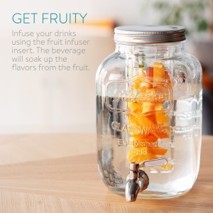 Dozator de bauturi cu infuzor de fructe si insertie de gheata Navaris, 4 l, 52425.01 - Img 6