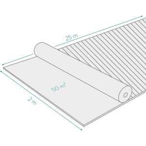 Folie agrotextila Navaris, antiburuieni, polipropilena, permeabila, rezistenta la UV, 100 g/m², 2 x 25 m, 50 m², Negru - Img 4