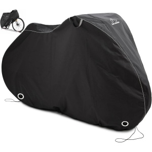 Husa impermeabila de bicicleta TeamObsidian, pentru 1 bicicleta, L, material rezistent Oxford 210D, protectie UV, Negru