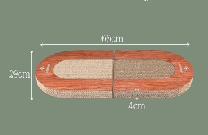 Jucarie interactiva pentru pisici, Pfotenolymp, fabricata din carton ondulat, minge integrata, antiderapanta, cu design modern, pliabila - Img 3