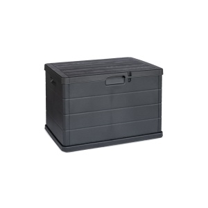 Lada Depozitare pentru Exterior, Progarden, Finisaj Imitatie Lemn, Polipropilena, 170 L, 76 x 55 x 52 cm, Antracit