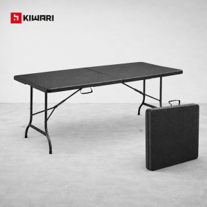 Masa plianta Kiwari® Event, metalica, 180x75x72 cm, sistem pliere rapida, Negru - Img 5