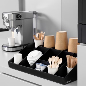 Organizator pentru cafea si ceai Navaris cu 10 compartimente, Negru, 54094.01 - Img 5