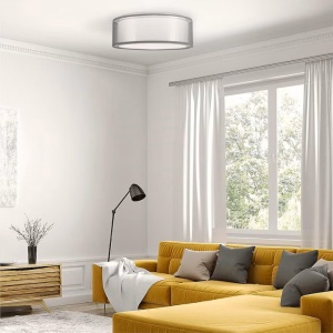 Plafoniera de tavan cu LED, Navaris, design cu 2 straturi, temperatura de culoare reglabila, cu telecomanda, Clasa F, 40 cm - Img 7