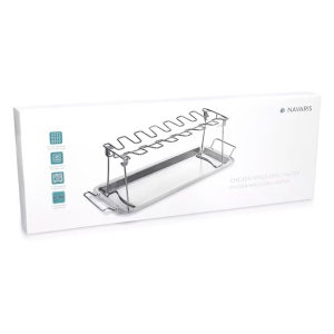 Raft pentru aripioare si pulpe Navaris, 42.7x16.6x15 cm, otel inoxidabil, 43682 - Img 2