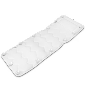 Saltea baie Navaris, 125x42 cm, 13 ventuze antiderapante, alb - Img 2