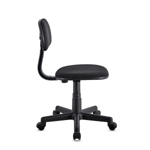 Scaun Birou Kiwari® Fen, Spatar si Sezut Tapitat, Reglabil pe Inaltime, Roti duble, Compact, Capacitate 120 kg, Negru - Img 9