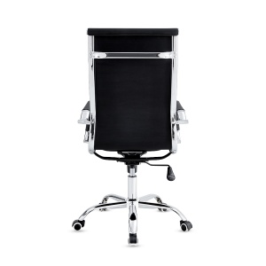 Scaun Birou Kiwari® Sim, Spatar Inalt, Sezut Tapitat, Reglabil pe Inaltime, Baza Metal Rotativa, Capacitate 120 kg, Negru - Img 8
