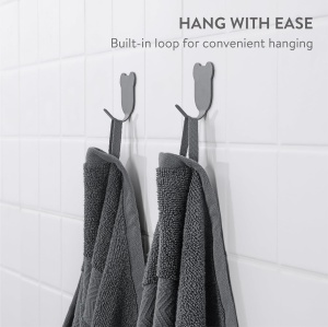 Set 2 prosoape de baie HOMELEVEL, 100% bumbac turcesc, 70x140 cm, 500 g/m², Gri inchis - Img 7