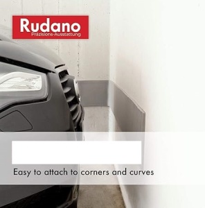 Set 2 x Protectie de perete de garaj, Rudano, spuma autoadeziva, alb, 2 m, extra gros, 7 mm - Img 3