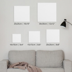 Set 20 panze pentru pictura Kurtzy, bumbac, 3 mm grosime, Alb, dimensiuni diferite - Img 4