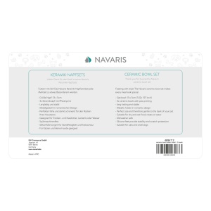 Set 3 Boluri din ceramica pentru caini si pisici Navaris cu suport metalic, 320 ml, 46947.2 - Img 3