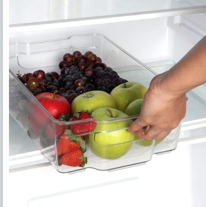 Set 3 Organizatoare, Kurtzy, 32.5 x 21 x 9 cm, din plastic fara BPA, pentru alimente, frigider, casa, Trasparent - Img 8