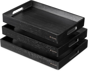 Set 3 tavi servire din bambus Navaris, versatilitate in utilizare, 53446.03.01