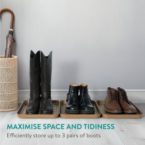 Set 3 tavite pentru incaltaminte Navaris, 76x38x3 cm, gri, utilizare interior/exterior - Img 6