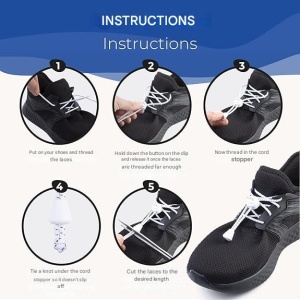 Set 5 sireturi elastice sport EVEREST FITNESS, fara legare, reglabile, universale 118 cm, din nylon, pentru adulti si copii, Alb - Img 5