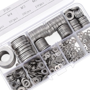 Set 580 de saibe Belle Vous, din otel inoxidabil, 9 dimensiuni M2–M12, cutie depozitare, Argintiu - Img 6