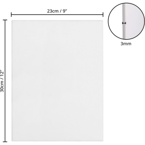 Set 7 panze pentru pictura Kurtzy, 23 x 30 cm, din bumbac, 3 mm grosime, pentru vopsele acrilice si uleioase, Alb - Img 3