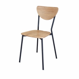 Set Masa cu 4 Scaune Kiwari® Oka, MDF si Metal, 110×70×75 cm, scaun 44x45x82 cm Design Modern, Stejar Natural & Negru - Img 10