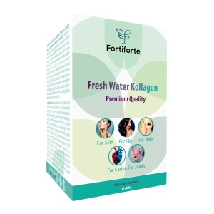 Supliment alimentar Fresh Water Kollagen Premium Quality, Fortiforte, 15 plicuri