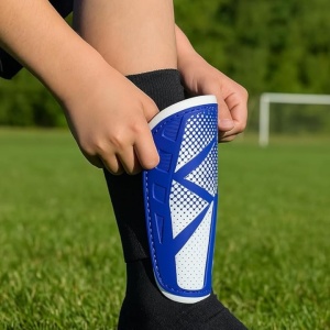 Aparatori pentru Tibie Fotbal Vizari Vector, fara manseta, protectie PP, marimea M, Albastru - Img 3