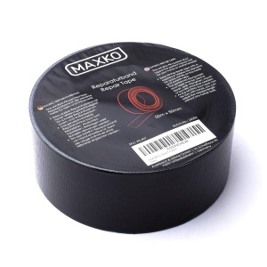 Banda adeziva reparatii MAXKO, din plastic/textil, 50m x 50mm, aderenta mare, rezistenta la intemperii, pentru interior/exterior, Negru - Img 5