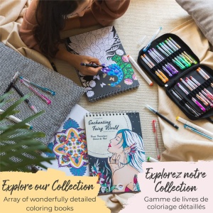 Carte de colorat, Colorya, Fairy World Night Edition, A4, 29.7x21 cm - Img 2