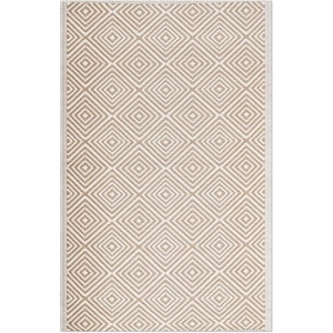 Covor pentru exterior JEMIDI, 120x180cm, polipropilena, rezistent la intemperii, usor de curatat, pentru balcon/terasa, Maro deschis - Img 2