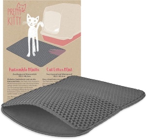 Covor pentru litiera, BeGreat, protectie pentru resturi din litiera, Pretty Kitty, pentru pisici, 30x40 cm, Gri