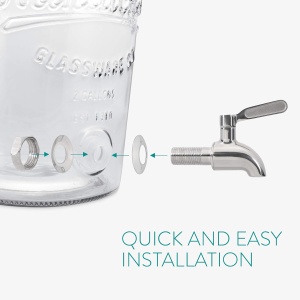 Dozator de bauturi cu robinet si capac cu clips Navaris, 8 L, 51379.01 - Img 6