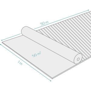 Folie agrotextila Navaris, antiburuieni, polipropilena, permeabila, rezistenta la UV, 100 g/m², 1 x 50 m, 50 m², Negru - Img 6