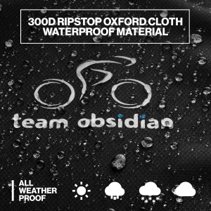 Husa impermeabila de bicicleta TeamObsidian, pentru 1 biciclete, L, material rezistent Oxford 300D, protectie UV, Negru - Img 7