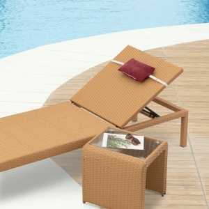 Perna pentru sezlong Jemidi, 30 x 20 cm, Bordo, Poliester / Bumbac, 55157.13 - Img 6