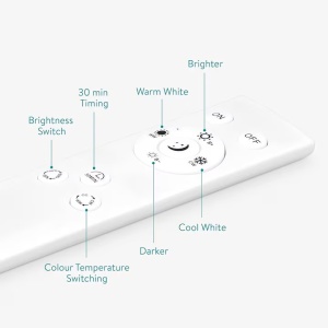 Plafoniera de tavan cu lumina LED, Navaris, intensitate reglabila cu telecomanda, design alb, 2100 lm, 22W - Img 7