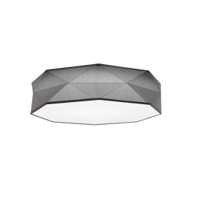 Plafoniera LED Navaris, intensitate reglabila, telecomanda, temporizator, 52 x 52 x 15 cm, 22W, design elegant, Gri