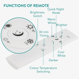 Plafoniera LED Navaris, intensitate reglabila, telecomanda, temporizator, 52 x 52 x 15 cm, 22W, design elegant, Gri - Img 4