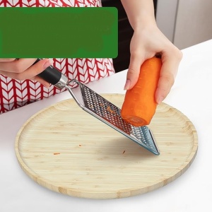 Platou de bucatarie din lemn, rotund, platou de branza, platou de servire din lemn, idee cadou, fabricata din lemn, usor de curatat si intretinut, durabila, 35 cm - Img 4