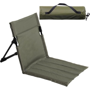 Scaun de plaja pliabil Navaris, 600D Oxford, 40 x 38 x 39 cm, pentru camping si activitati in aer liber, geanta pentru transport, Verde