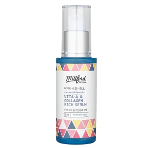 Ser intensiv antirid, anti-aging, Millford Vita A & Collagen Rich Serum, bogat in colagen si vitamina A, 30 ml