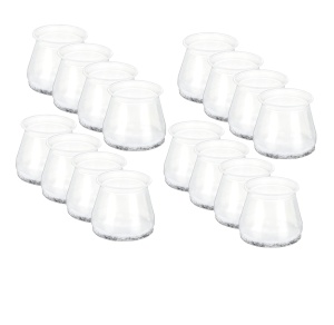Set 16 picioruse anti-derapante pentru scaun, masa, fotoliu sau mobilier, Aneaseit, din silicon, transparente, 38 mm