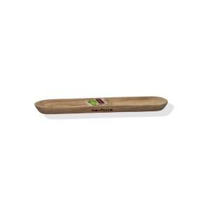 Set 2 Platouri din lemn natural de Acacia pentru servire fructe, oleaginoase, snacksuri, Bonfesto®, 2 compartimente, 39 x 9 x 2.5 cm - Img 2
