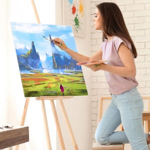 Set 3 panze pentru pictura Kurtzy, 60x60cm, alb, 3mm grosime - Img 7