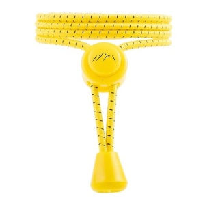 Set 5 sireturi elastice sport EVEREST FITNESS, fara legare, reglabile, universale 118 cm, din nylon, pentru adulti si copii, Galben