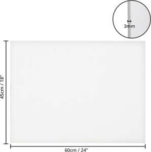 Set 7 panze pentru pictura Kurtzy, 45 x 60 cm, din bumbac, 3 mm grosime, pentru vopsele acrilice si uleioase, Alb - Img 5